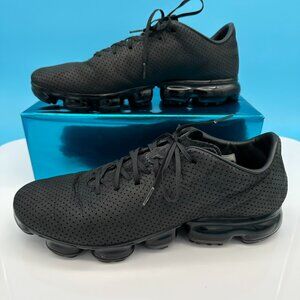 Nike Men's Air VaporMax LTR Leather Sneaker Shoe, Size 12, Triple Black